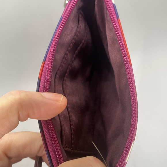 NWT Coach Parker Bordeaux multi op art wristlet - Picture 3 of 8